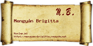 Mengyán Brigitta névjegykártya